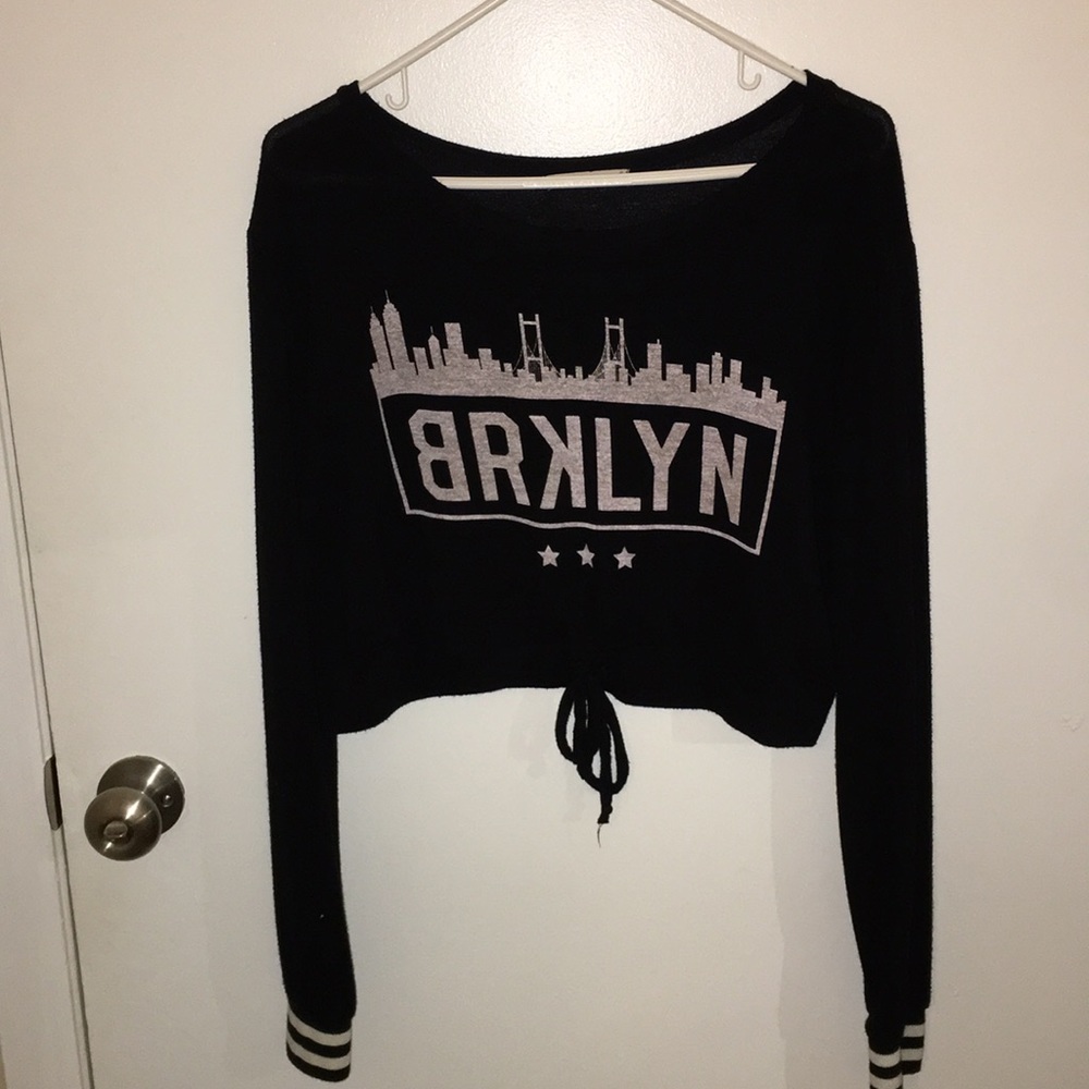 Brooklyn Cropped Tie Sweater